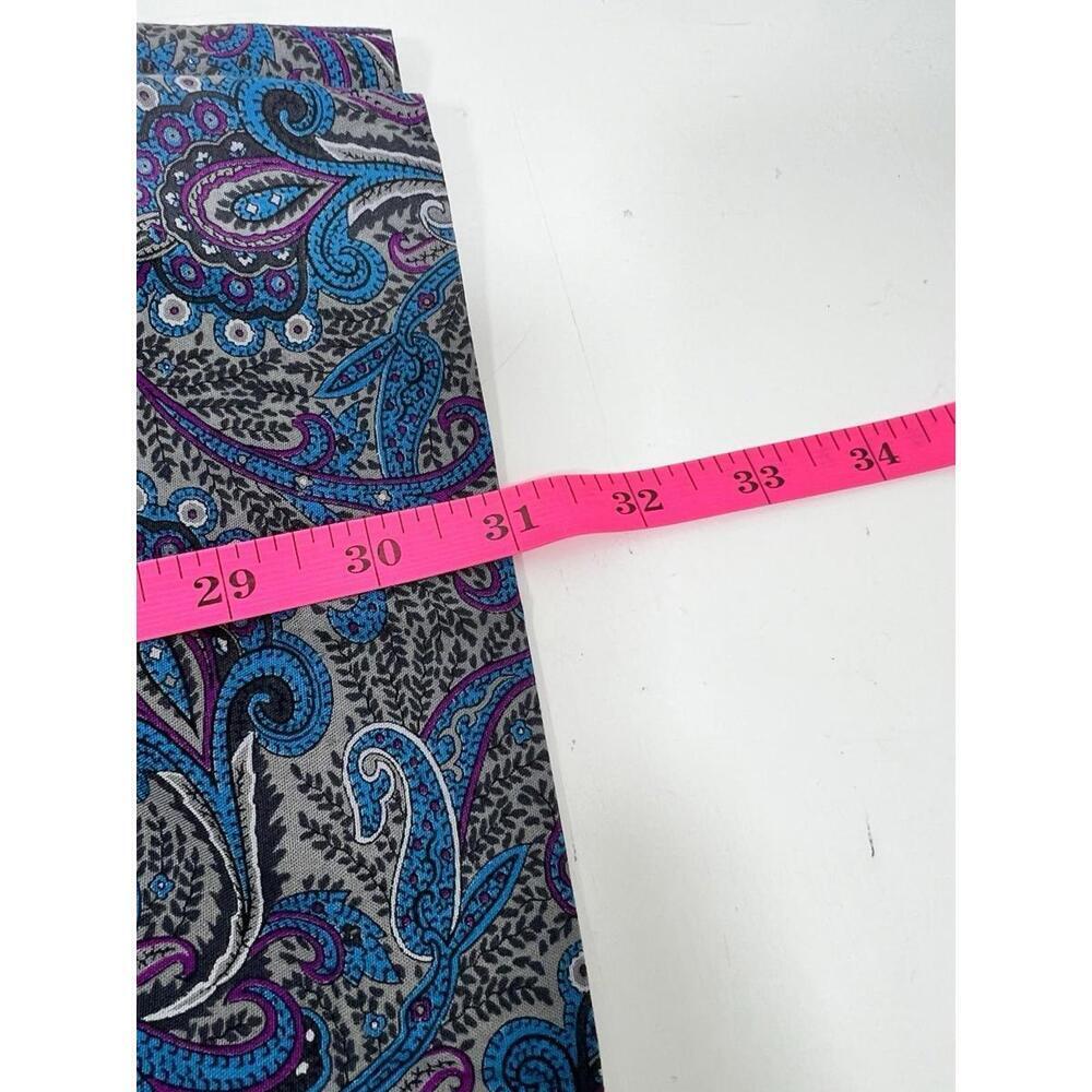 Vtg Pendleton Country Sophisticates Blue Purple Paisley  Rayon Skirt Size 14 - Picture 7 of 7